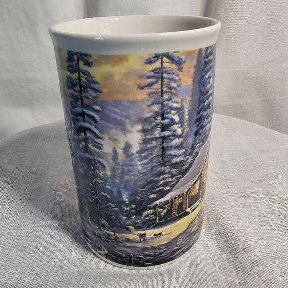 Thomas Kinkade 2008 "Christmas Retreat" Holiday Ceramic Coffee Mug - Picture 3 of 5